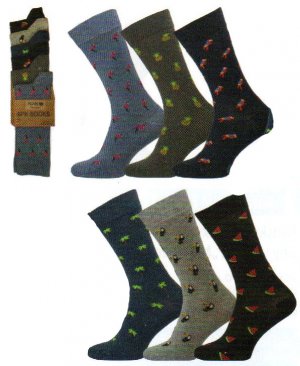 1056 Multipack 6 ks ponožek s barevnými vzory