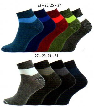 1103 Dámské a Pánské ponožky vyšší lem pruhované