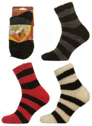 1267 Dámské ponožky peříčko s proužkem