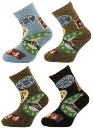 1556 Dětské ponožky vzor znak