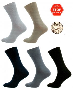 1021 Zdravotní ponožky bez gumy s bio bavlnou a stříbrem